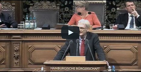 Abg. Stephan Jersch redet in der Hamburgischen Bürgerschaft