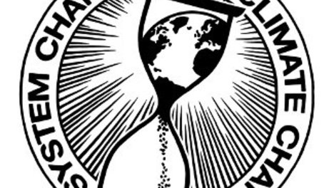 System-change-logo_front_not_inv.jpg Eine Sanduhr mit verrinnender Erdkugel und Schrift "System change not climate change"